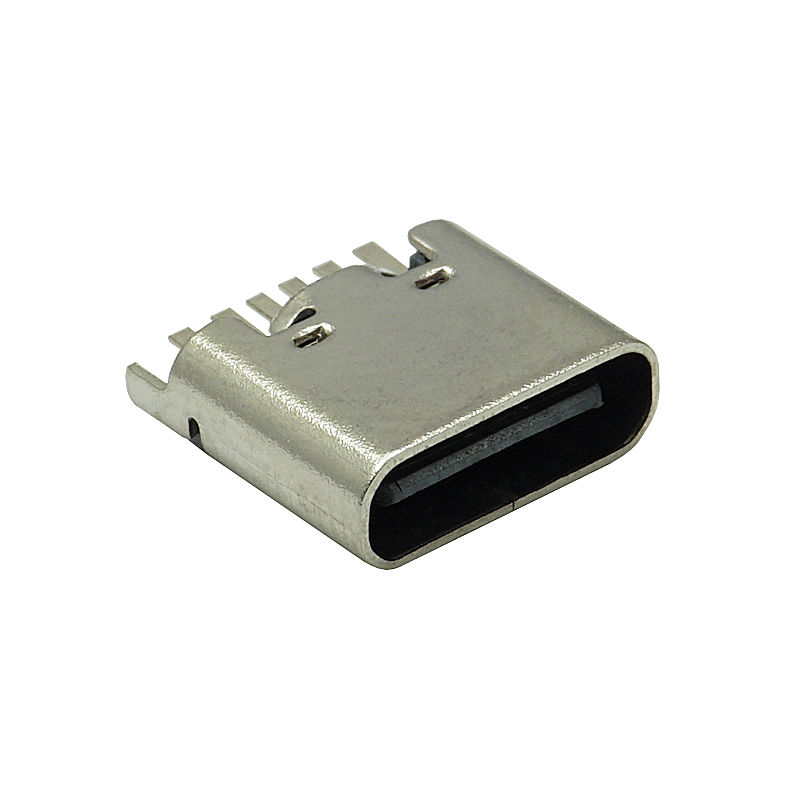 USB連接器TYPE-C 6PIN 立式插板DIP